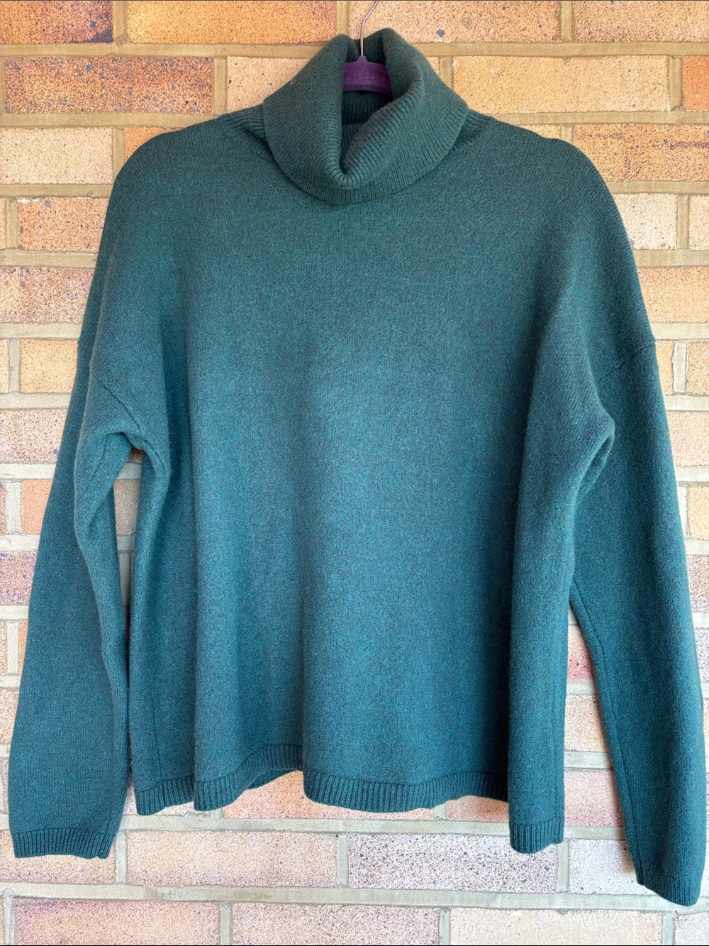 Boden 100% Wool Long Sleeve Deep Green Turtleneck Sweater L